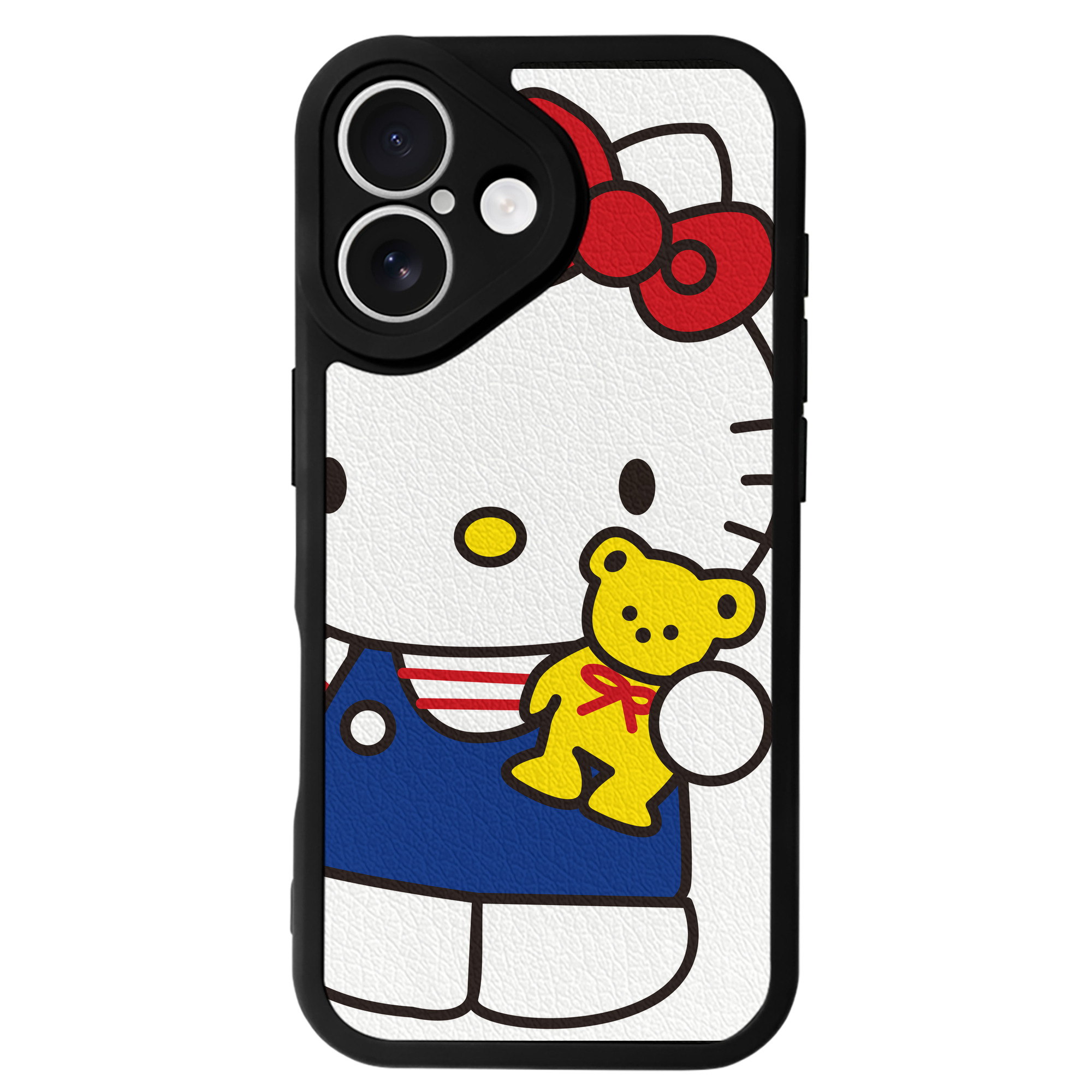 （画像用） Hello Kitty ハローキティ 【iPhone 16シリーズ対応】シリコンスマホケース（レザー調） 材質：シリコン